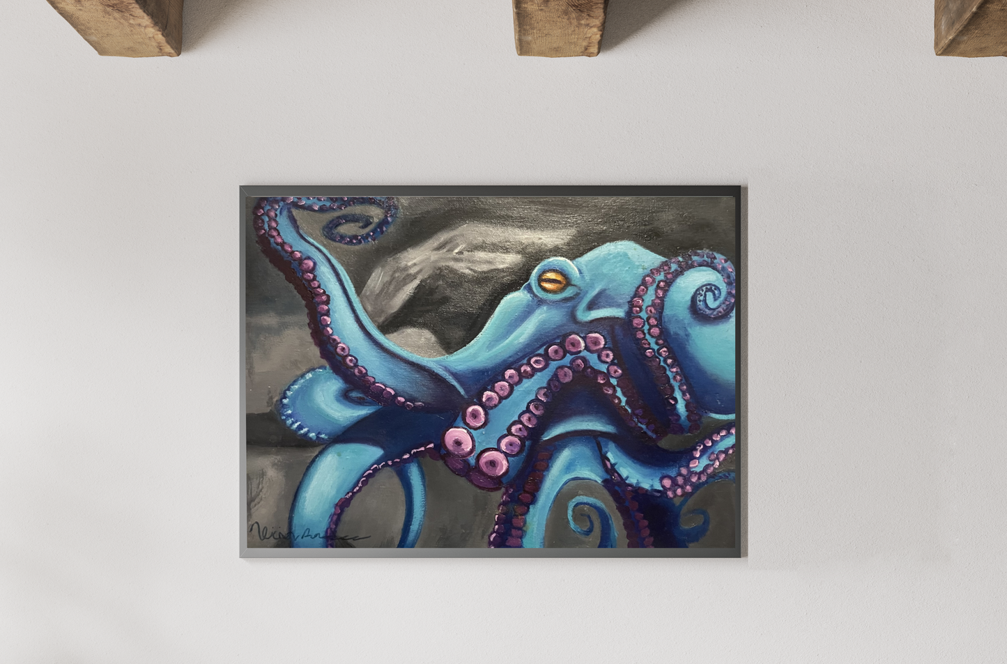 Blue and Purple Octopus