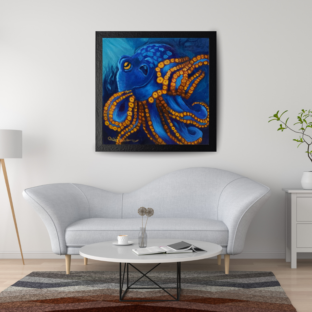 Blue and Gold Octopus